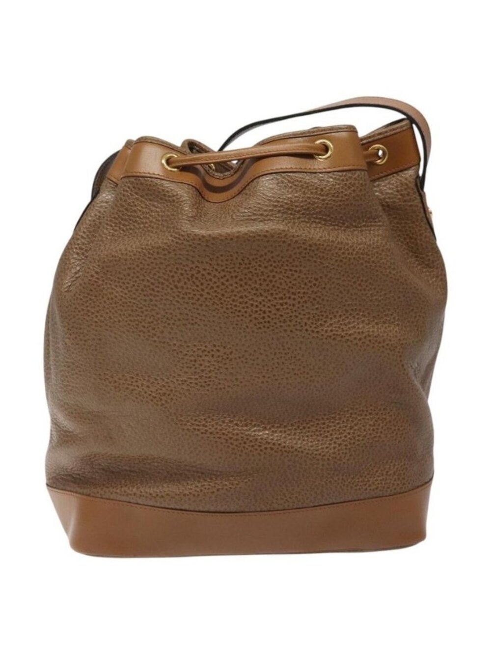 Authentic Christian Dior Shoulder Bag Leather Brown Gold - Picture 9 of 16